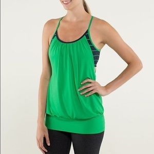 Green Lululemon No Limits Tank size 6